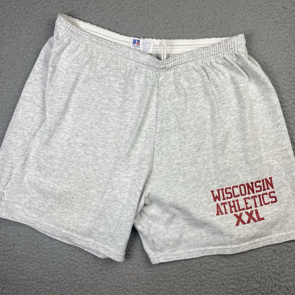 Vintage‎ Wisconsin Badgers Athletics XXL Shorts 80s Russell Athletic